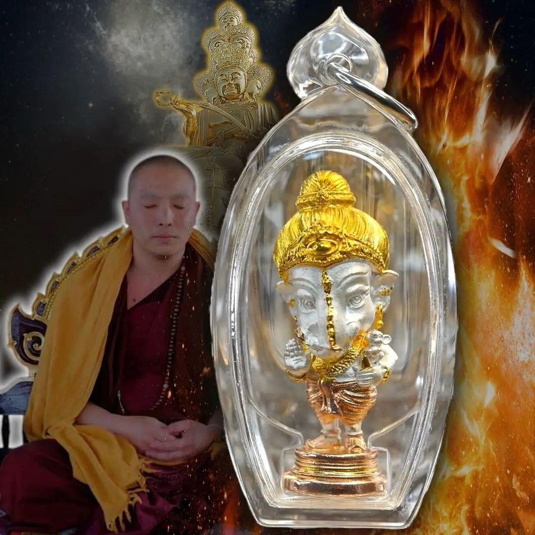 【ゴールド】タイのお守りプラクルアン！ハートを持った象のプラクルアン！ タイ お守り Phra Luang Pu Tuad プラクルアン 魔除け 開運 金運