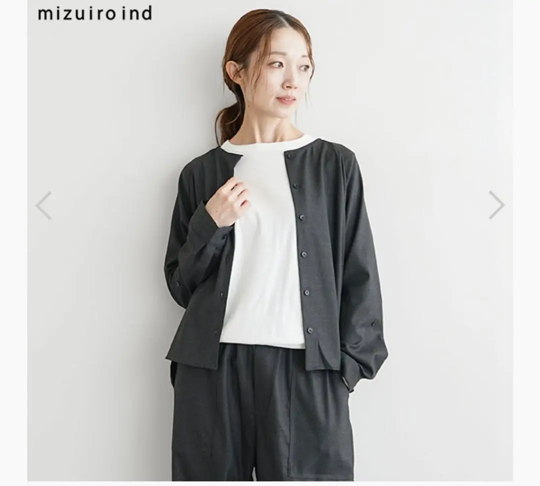 【✨極美品✨】ミズイロインド◎ボアコート ノーカラー ライトベージュ ✨極美品✨】ミズイロインド◎ボアコート ノーカラー ライトベージュ