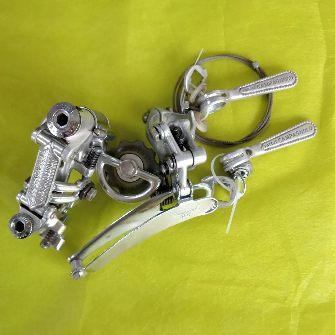 カンパニョーロビンテージ物ヌーボレコードディレイラー３点セット。 カンパニョーロ CAMPAGNOLO レコード 3型 RECORD 3rd 2S