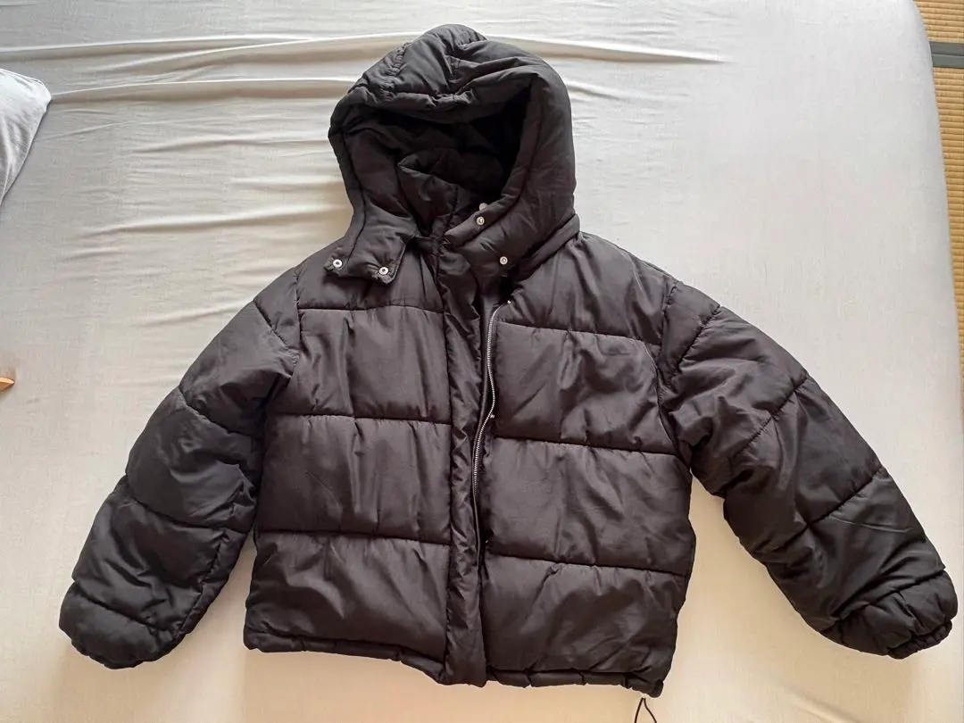 Thumbnail of NICE CLAUP Black Down Jacket with Hood