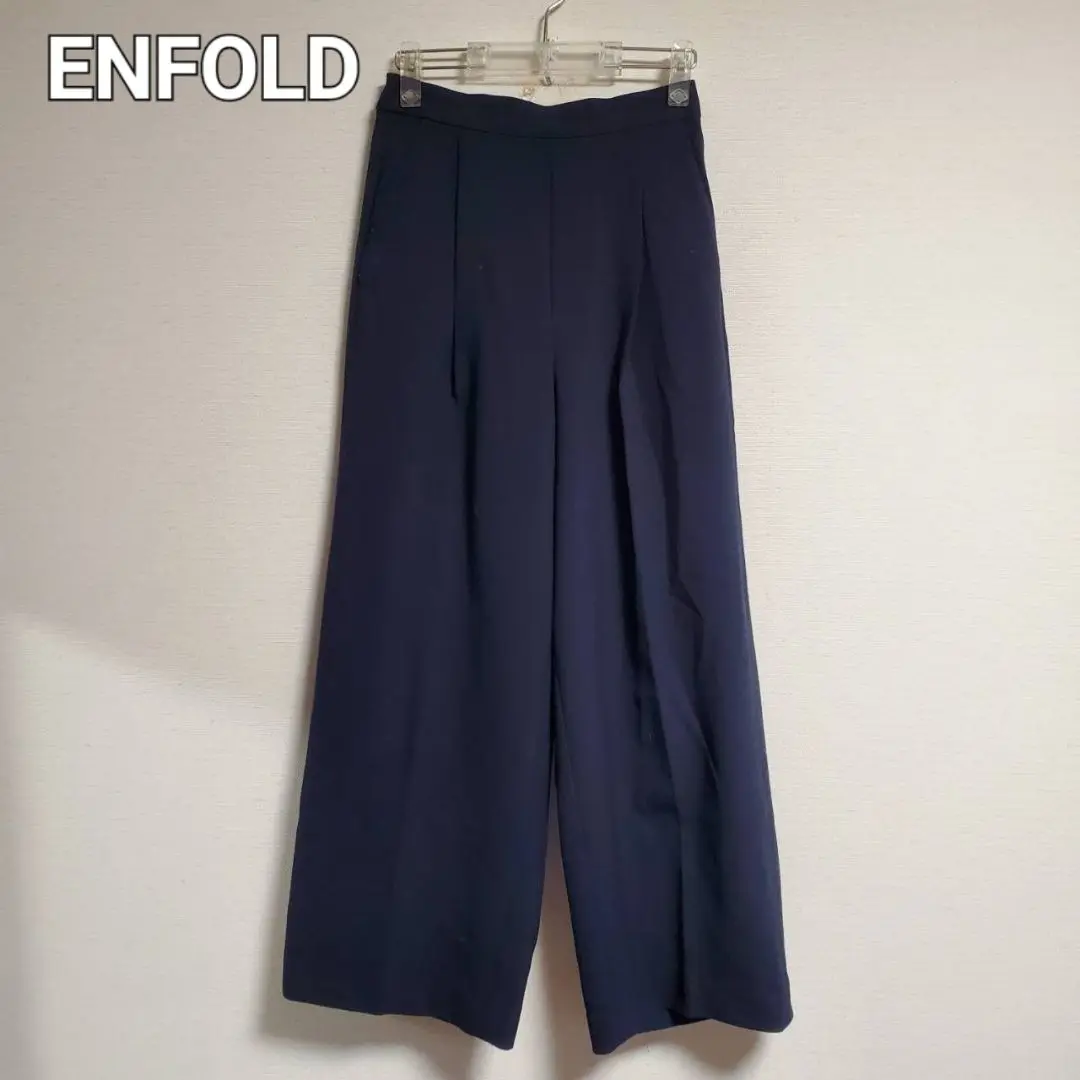 ENFOLD エンフォルド ネイビーワイドパンツ ENFOLD エンフォルド ネイビーワイドパンツ