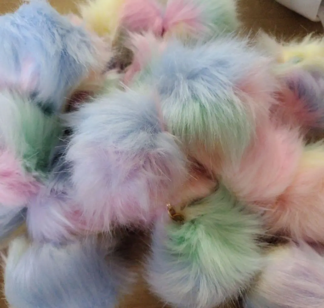 Thumbnail of Fluffy fur charm keychain