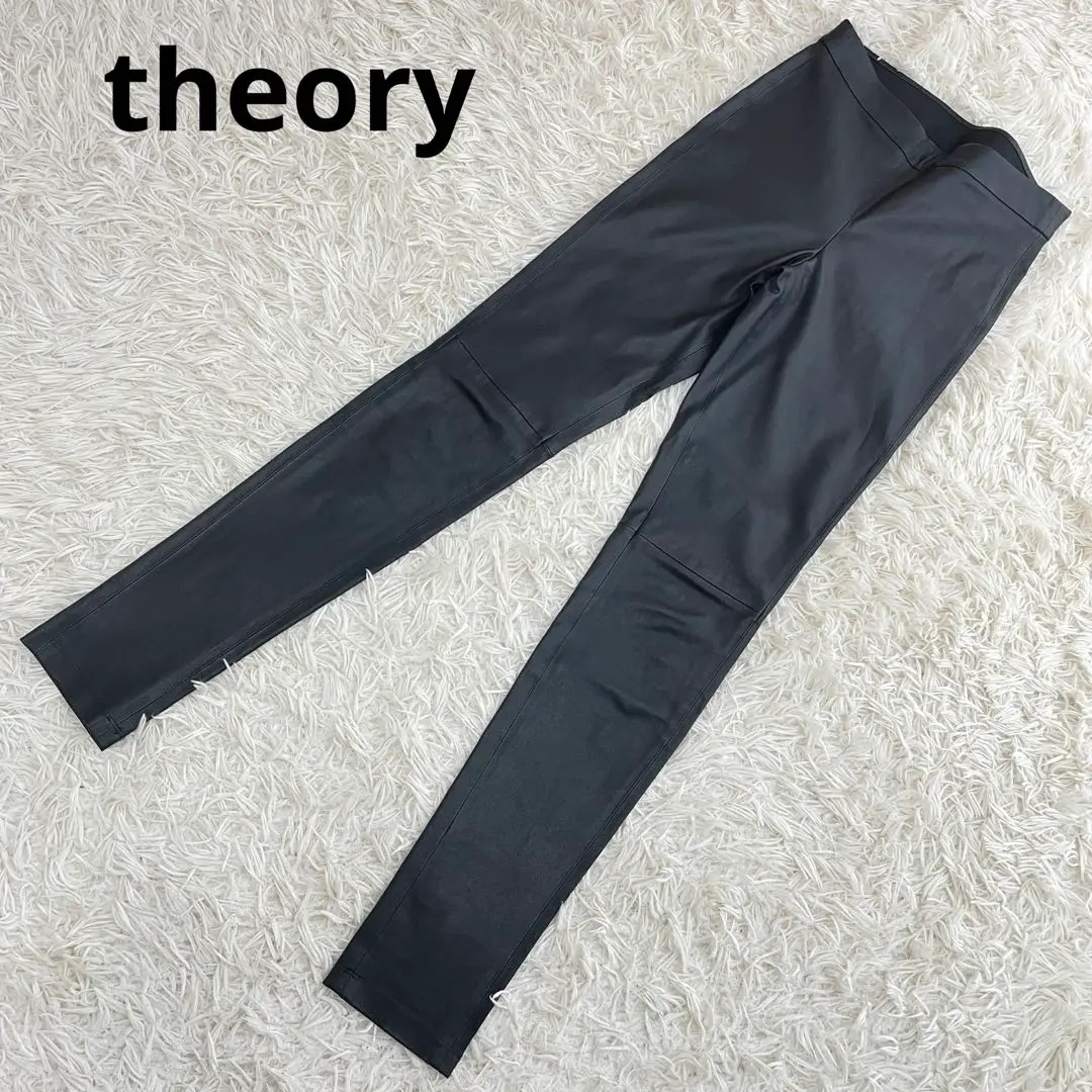 Theory セオリー レザー レギンス パンツ ブラック 本革 2025年最新】theory レザー レギンスの人気アイテム - メルカリ