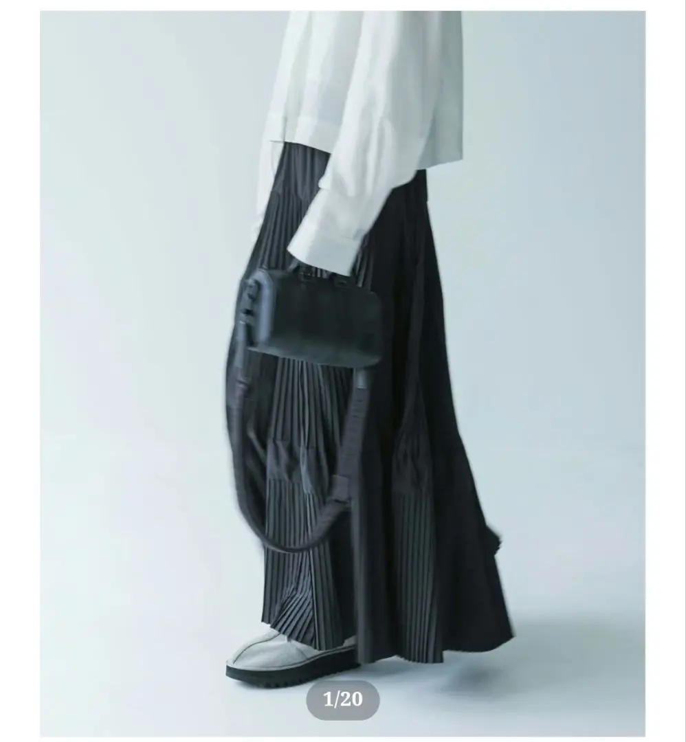 美品 FASHIRU プリーツ スカート ロング ブラック レディース ファシル pleated skirt | F A S H I R U