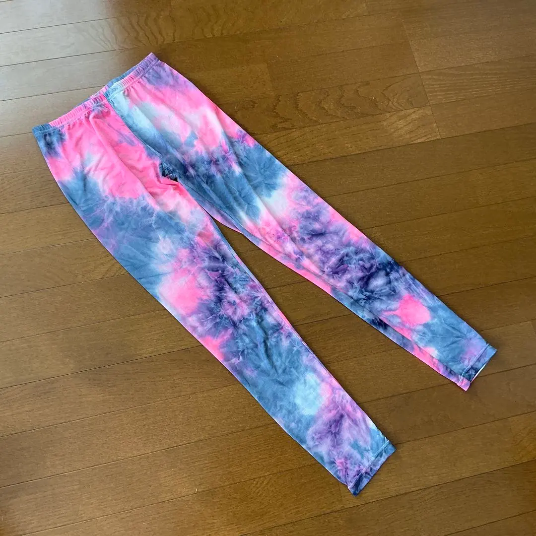 Thumbnail of Beautiful Color Tie-dye Spats Pink/Blue Gray S