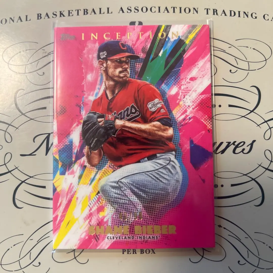 シェーン・ビーバー　直筆サインカード 直書き topps MLB ガーディアンズ Topps - ☆topps☆シェーン ビーバー☆クリーブランド