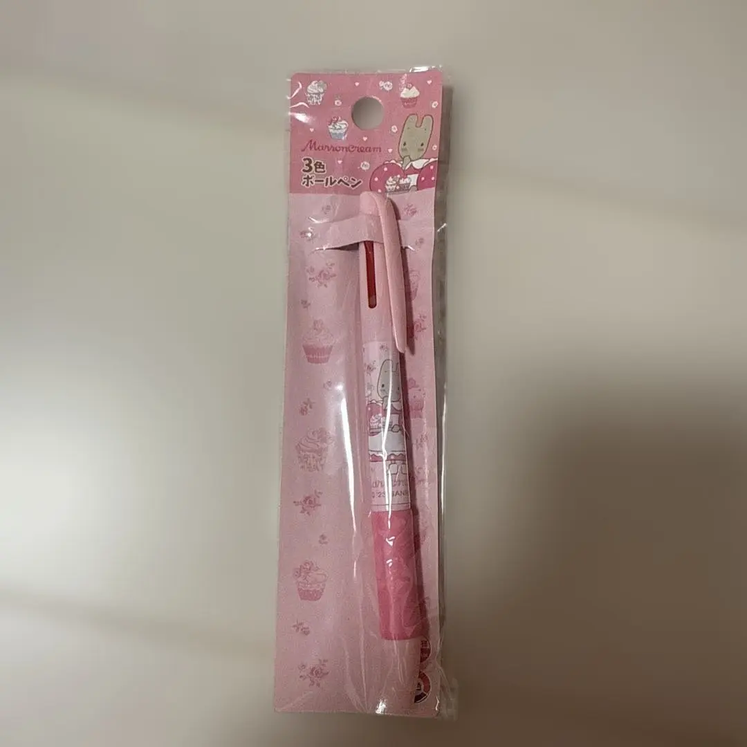 Thumbnail of New, unused Sanrio Marron Cream 3-color ballpoint pen