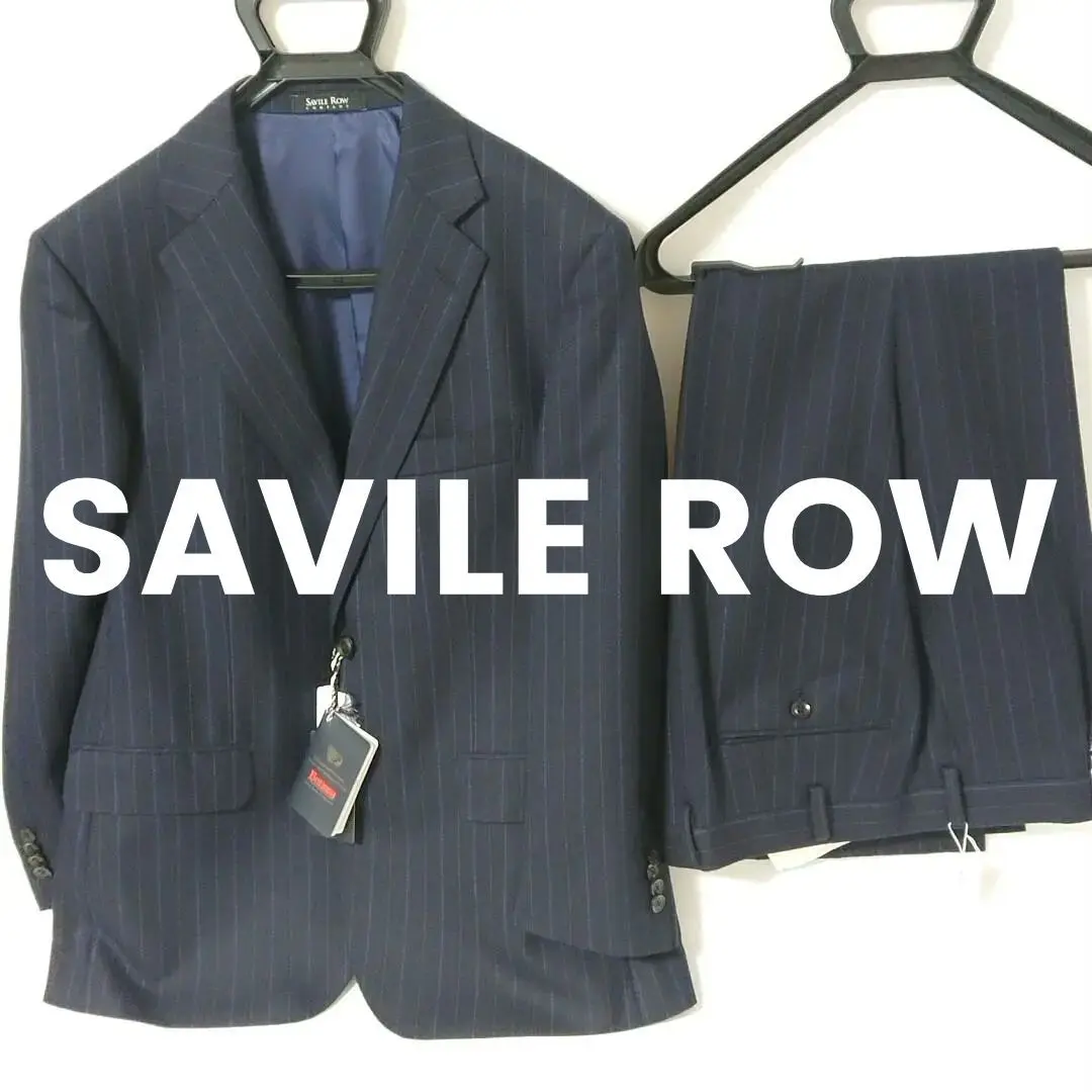 Savile Row サヴィルロウ　スーツ　セットアップ　紺　ストライプ　メンズ 装いを楽しむスーツとして、SCABAL “SAVILE ROW” 華やかな
