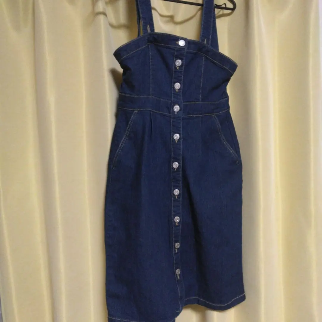 Thumbnail of Denim overall, tight fit, with buttons