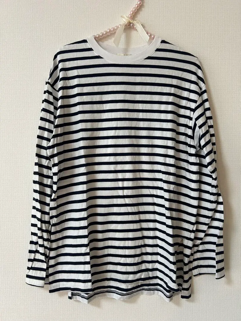 GU 條紋 長袖T恤 S 碼 的縮圖