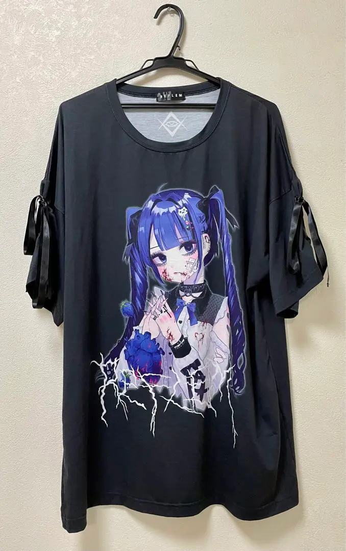 REFLEM レフレム negi 青髪少女 女の子 アニメ パーカー REFLEM【レフレム】negiコラボ青髪少女ジップデザインパーカー