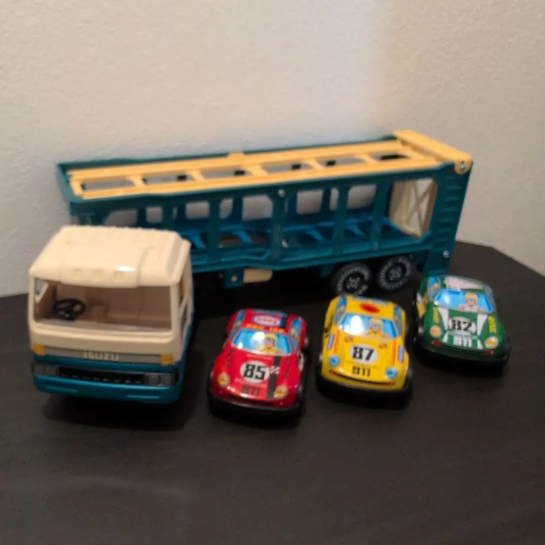 【ブリキ！箱付き！レトロ】AUTO TRANSPORT キャリアカー ブリキ！箱付き！レトロ】AUTO TRANSPORT キャリアカー ミニカー
