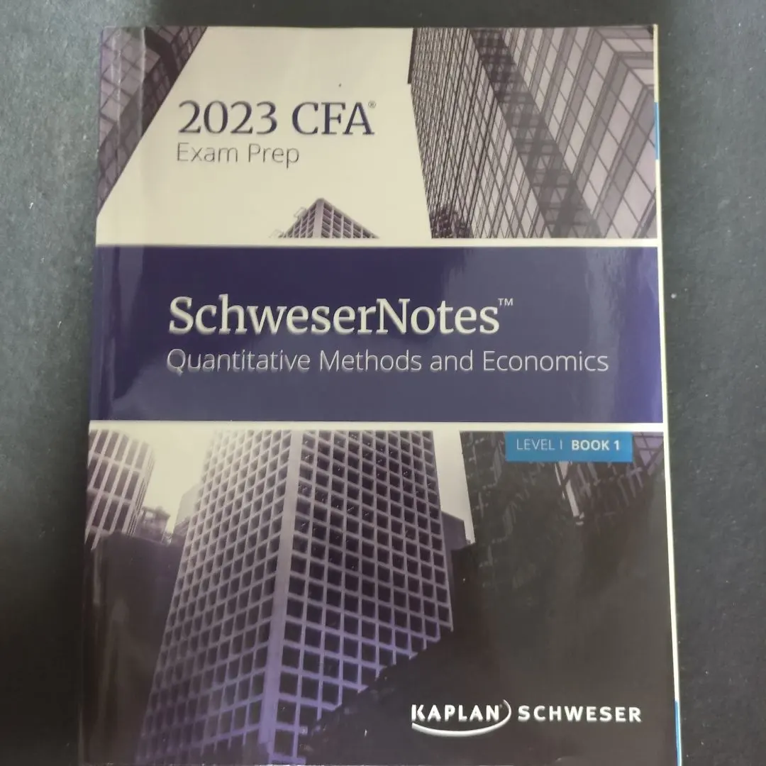 Thumbnail of 2023 CFA SchweserNotes 1 Quantitative