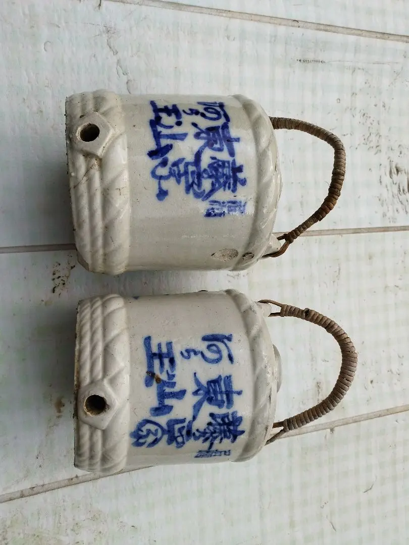 一斗樽 陶磁器製酒樽 窓の雪 昭和レトロポップ かわいい酒樽