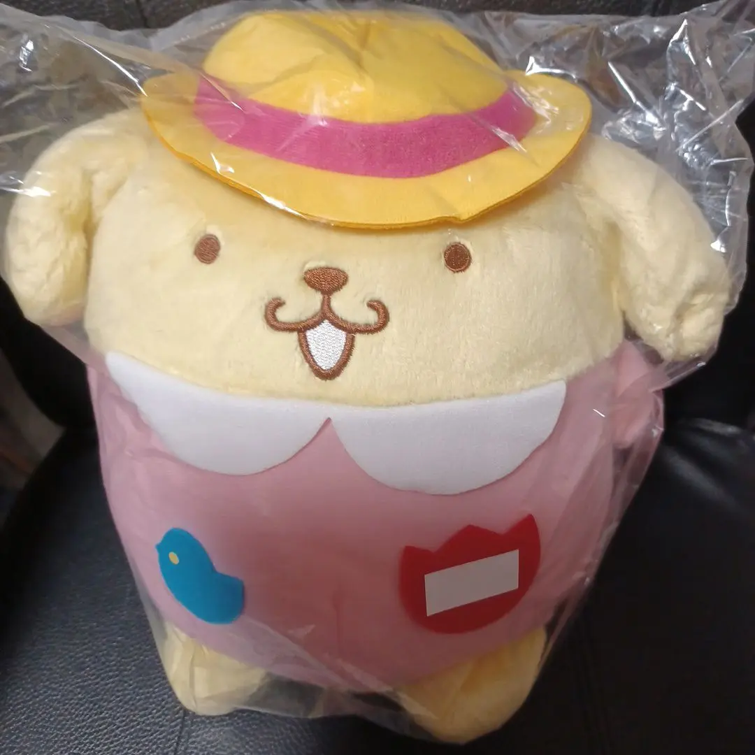 ポムポムプリン 幼稚園 レトロ ぬいぐるみ 非売品 美品】ポムポムプリン 幼稚園児ぬいぐるみ×2 ぬいぐるみ ピンク