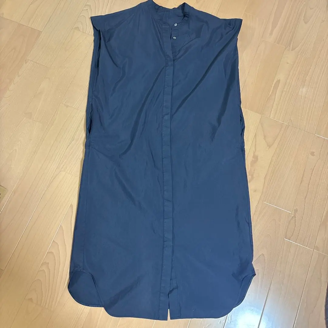 Thumbnail of Sleeveless shirt dress, dark gray