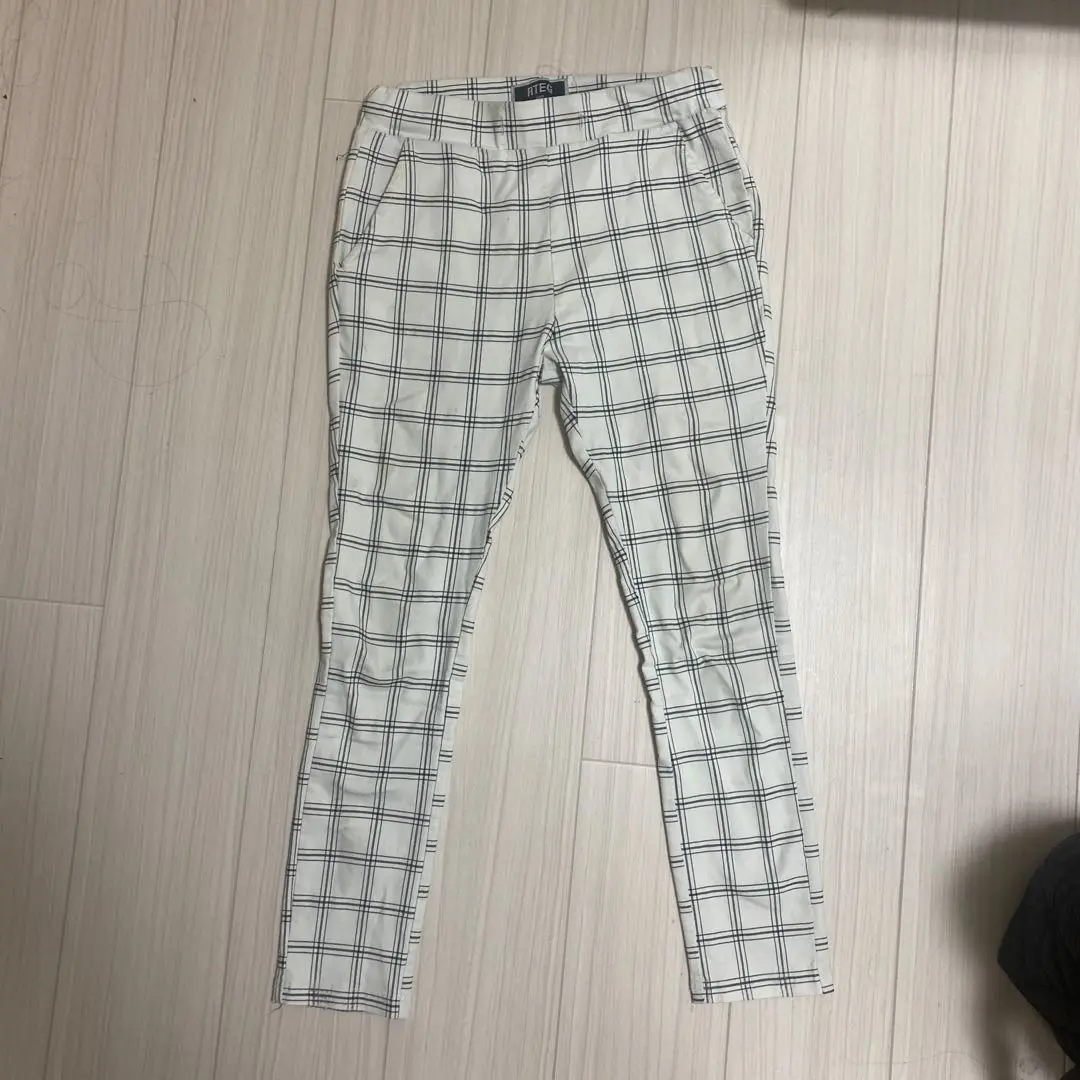 専用 アダムスジャグラー　チェック柄スリムフィットスラックス