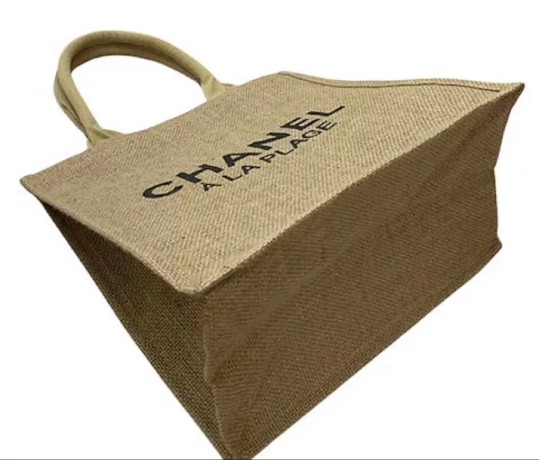 CHANELノベルティジュートトートバッグ A LA PLAGE 非売品 麻