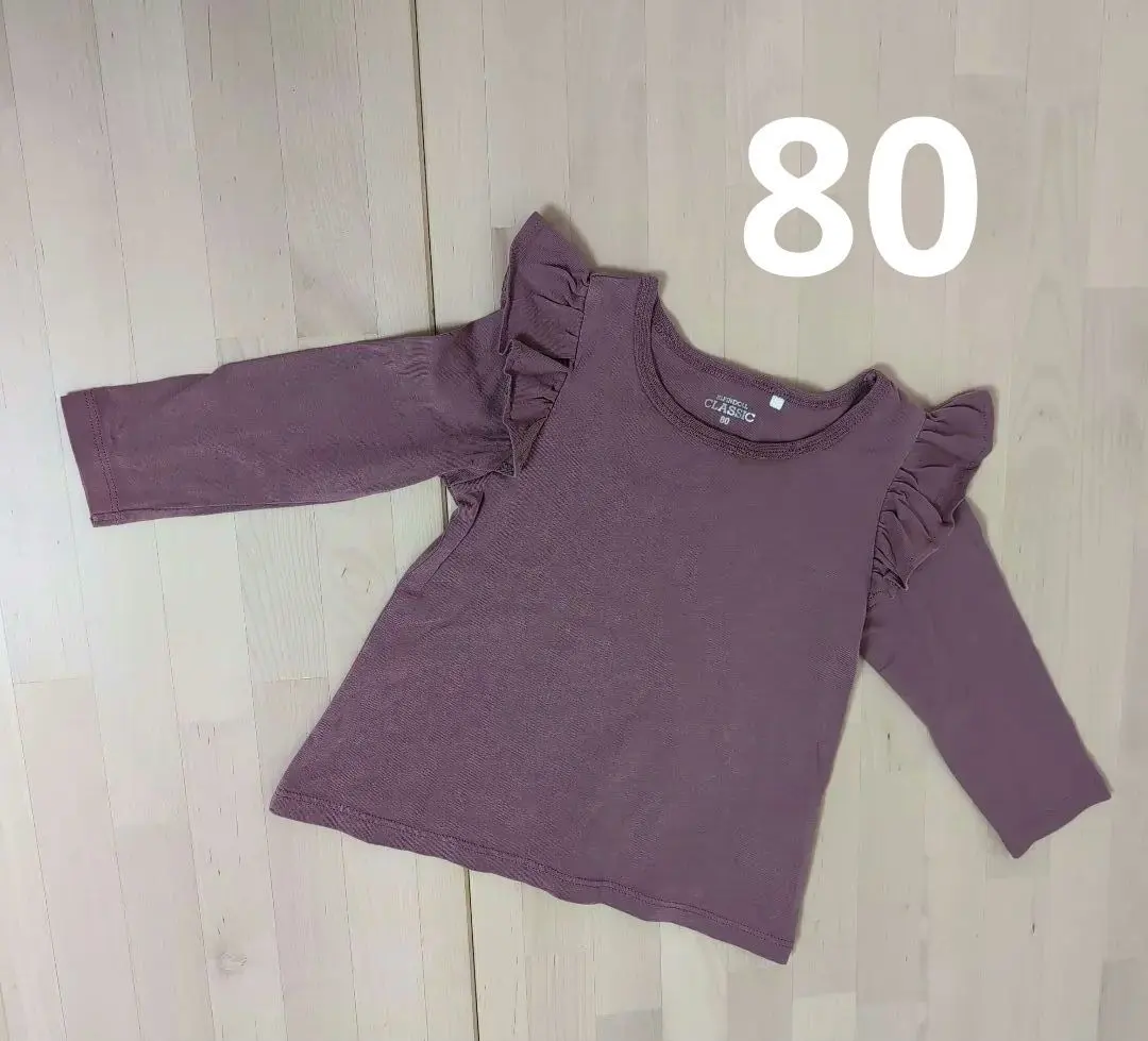 Thumbnail of Frilly Purple T-shirt, Size 80