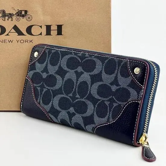 COACH長財布 コーチ財布 F53769 ネイビー 女性用財布 COACH長財布 コーチ財布 F53769 ネイビー 女性用財布 新品未使用