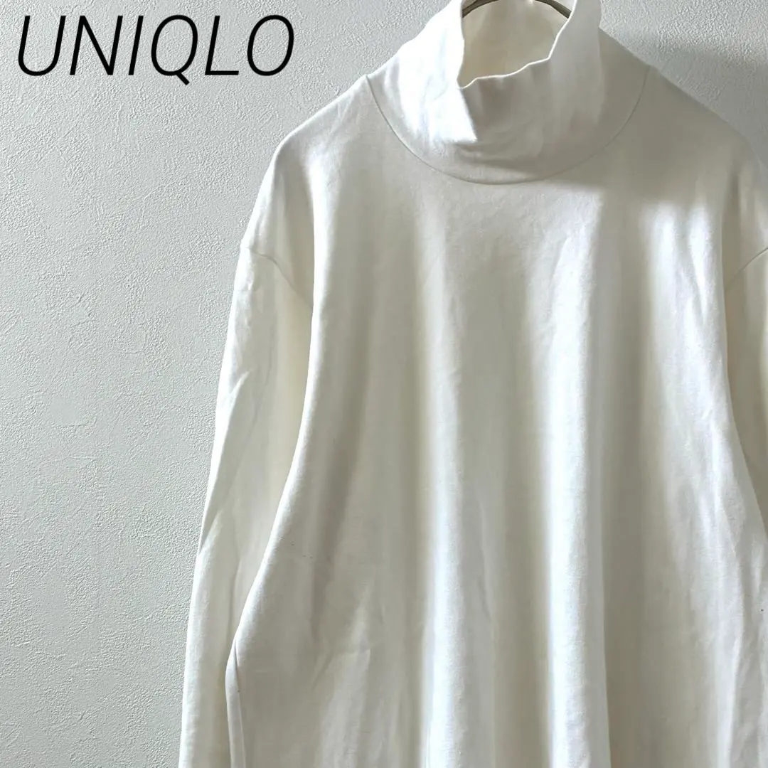 Thumbnail of UNIQLO Smooth Stretch Cotton Turtleneck T-Shirt - Simple, Relaxed Fit