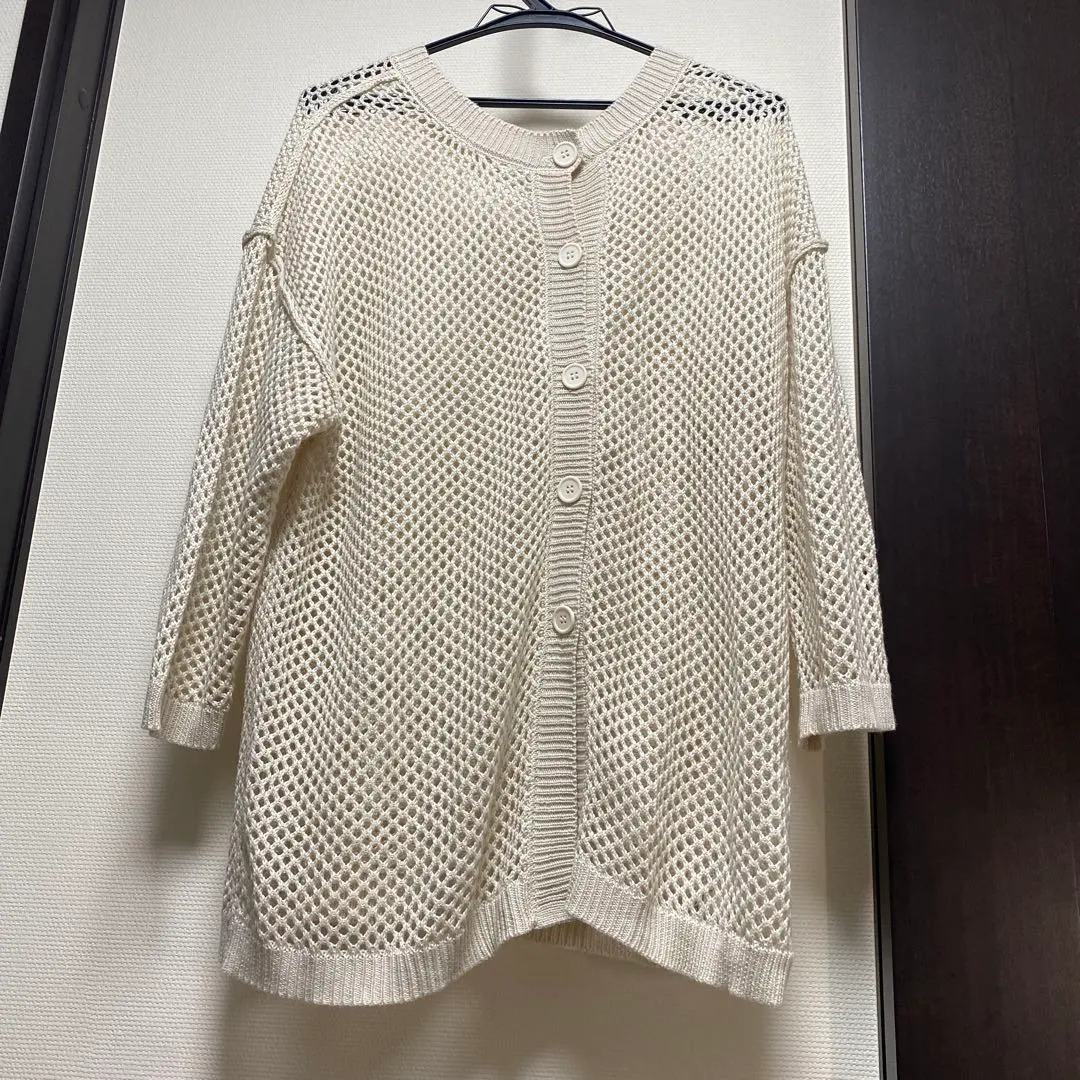 Thumbnail of FUN Acrylic Mesh Knit Cardigan, F Size