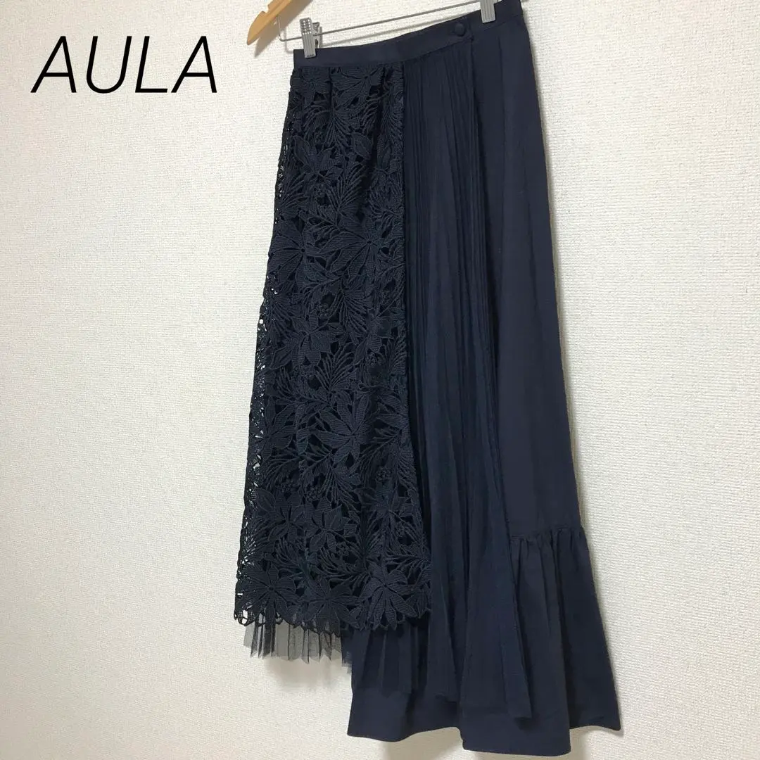 アウラAULA　リアルレザーフレアスカート アウラAULAリアルレザーフレアスカート