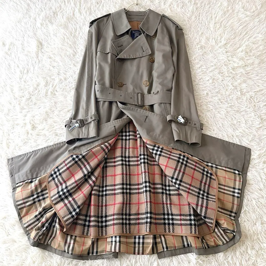 Thumbnail of Excellent Condition, Length 118cm ✨ Made in England 90s Burberry Trench Coat with Liner, XL Equivalent