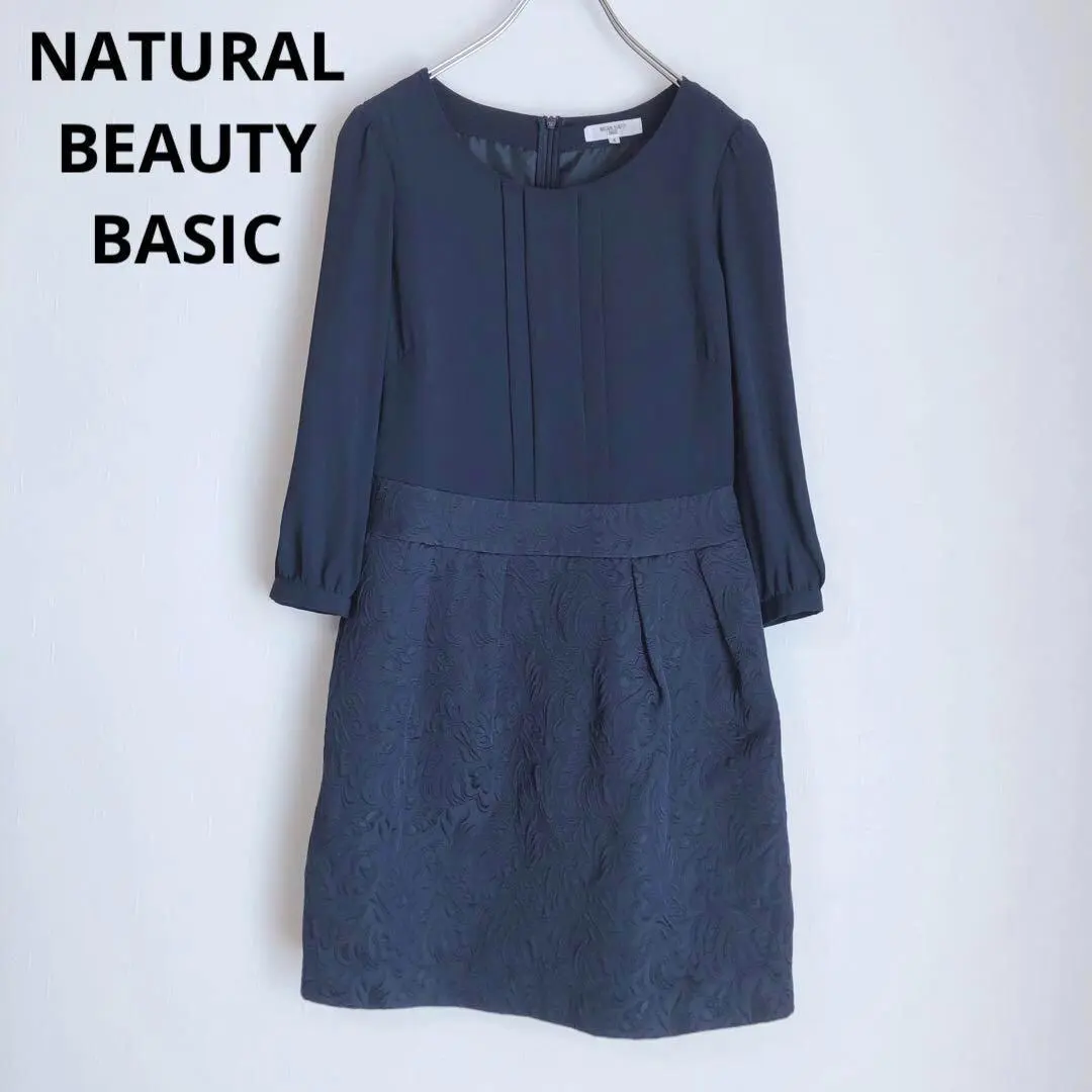 Thumbnail of Natural Beauty Basic Dress Jacquard Navy Occasion