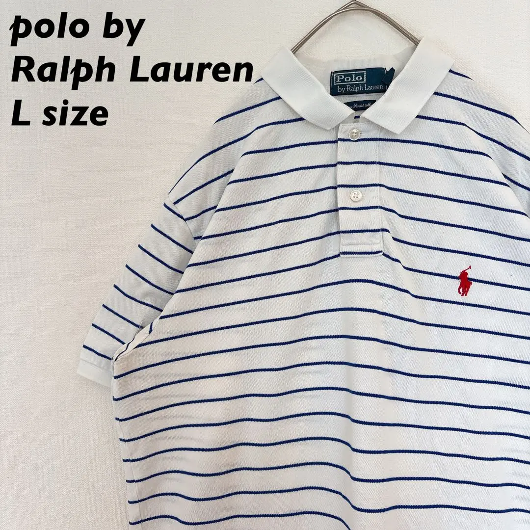 Thumbnail of 90s Polo by Ralph Lauren Short Sleeve Polo Shirt Rugby Stripe Color Pony