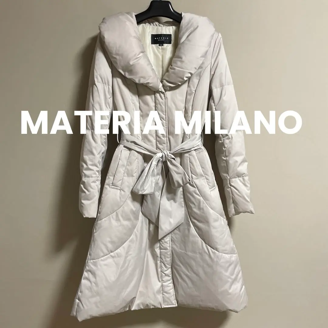 【美品】 MATERIA MILANO マテリア　ファー付ダウンコート 38 MATERIA - MATERIA(マテリア) ファーダウンコート レディース