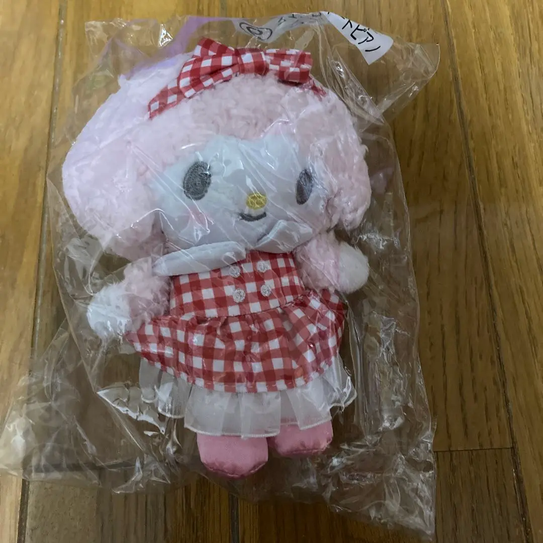 Thumbnail of Sanrio pink stuffed animal, check pattern