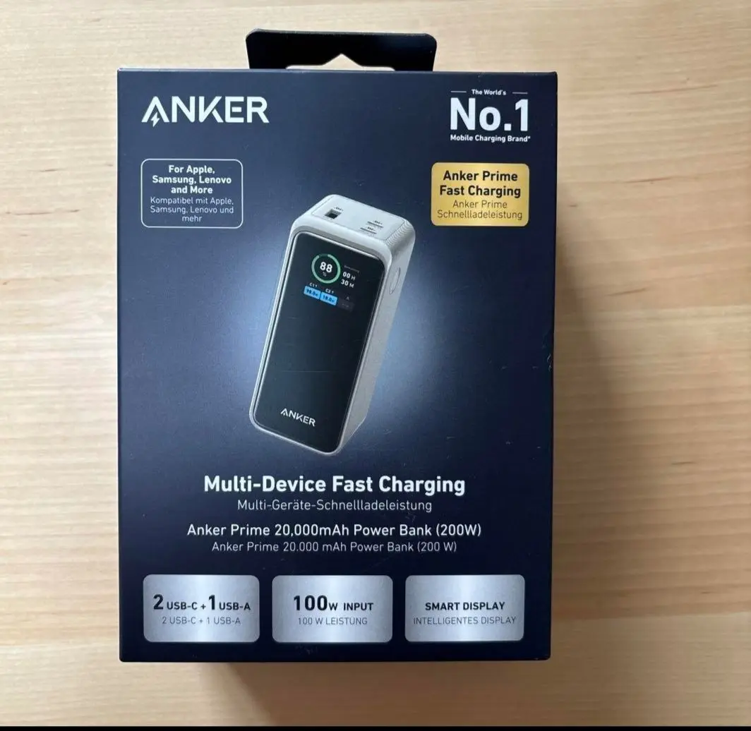 美品】ANKER PRIME POWER BANK20000mAh【A】206