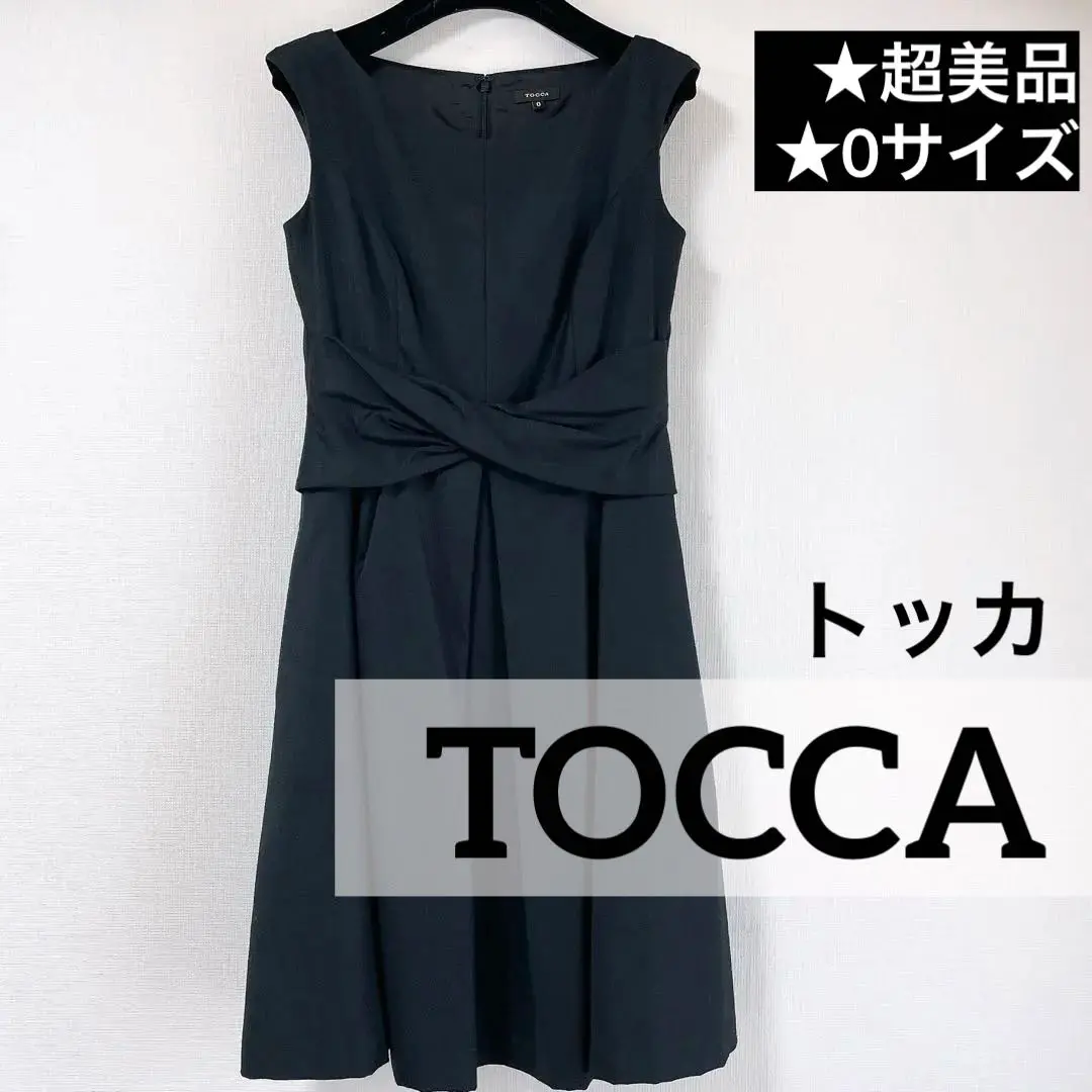 トッカ TOCCA ドッキング ノースリーブワンピース 4 リボン TOCCA - トッカ TOCCA☆フリルカラー ドッキングワンピース 花柄