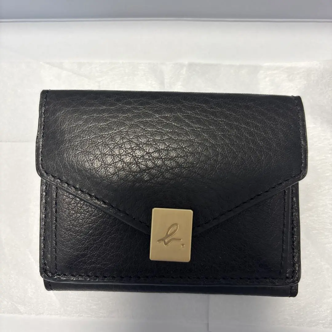 新品 箱付 アニエスベー Miyuki ドット裏地 b.メタルボタン 三つ折財布 新品 箱付 アニエスベー Miyuki ドット裏地 b.メタルボタン 三