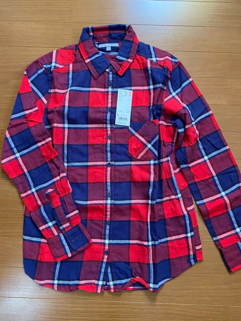 Thumbnail of UNIQLO Uniqlo Flannel Check Shirt Long Sleeve L