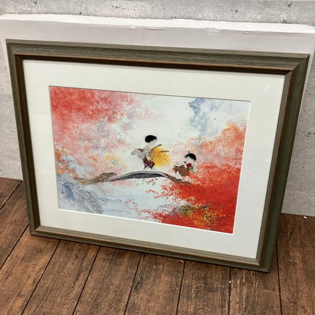 お歳暮 のし 中島 潔 ちか 自筆サイン入り 絵画 リトグラフ
