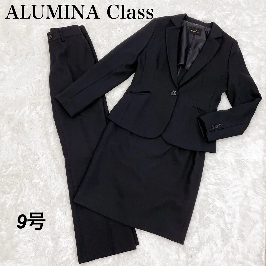 美品✨ アルミナ ALUMINA class スーツ 19号 黒 パンツスーツ 美品✨ アルミナ ALUMINA class スーツ 19号 黒 パンツスーツ