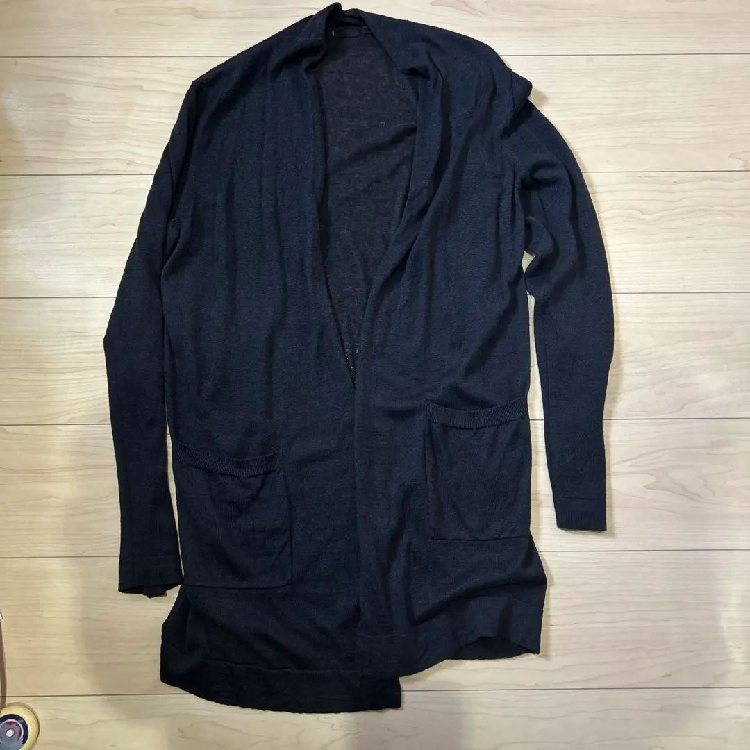 Thumbnail of Uniqlo Linen Blend Long Cardigan, M, Black