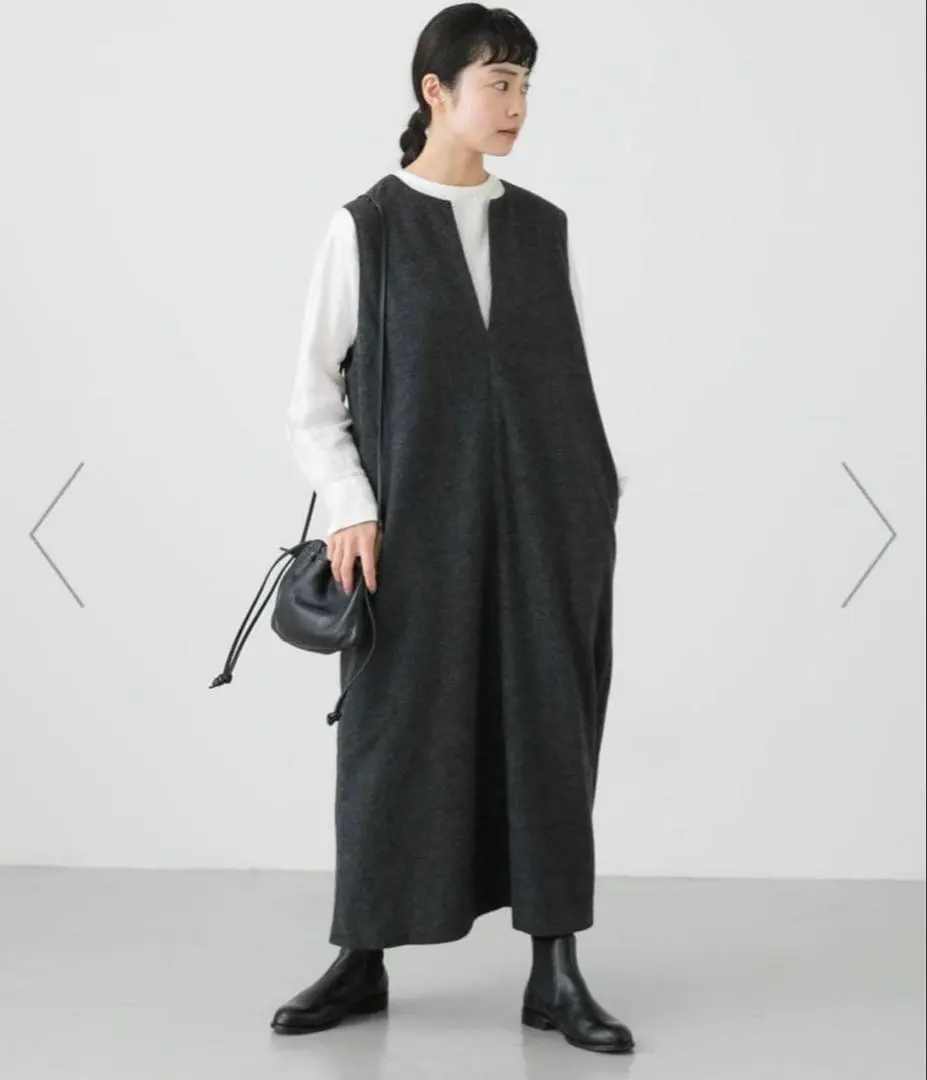 Thumbnail of New with tags Kagure Wool Smooth Box Dress Urban Research Doors