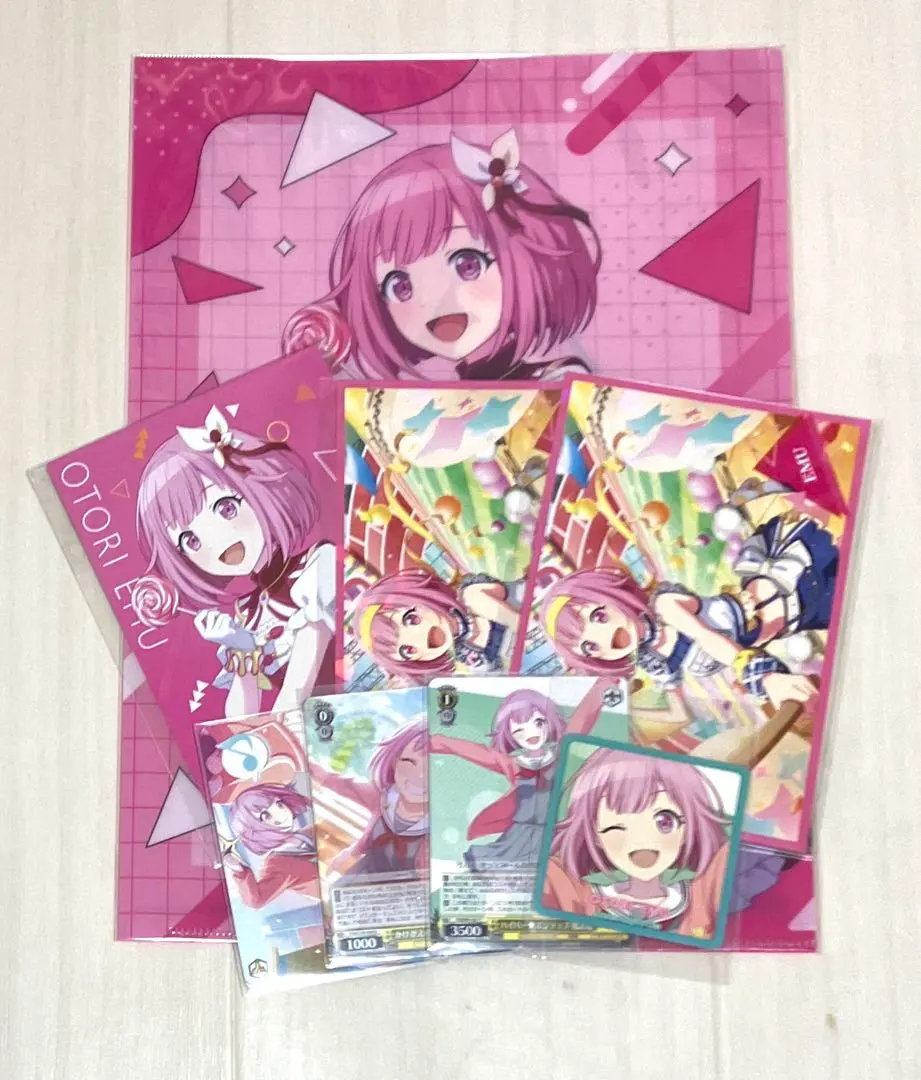 Thumbnail of Project Sekai: Emu Otori clear file, new and unopened, postcard, seal, sticker