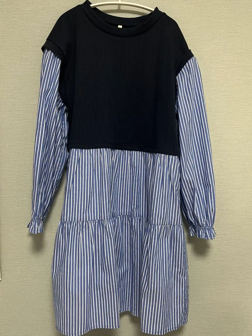 Thumbnail of GU 140cm Navy Stripe Dress