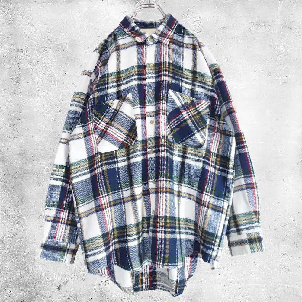 Thumbnail of MULTIMATE Checkered Flannel Shirt Long Sleeve L Size