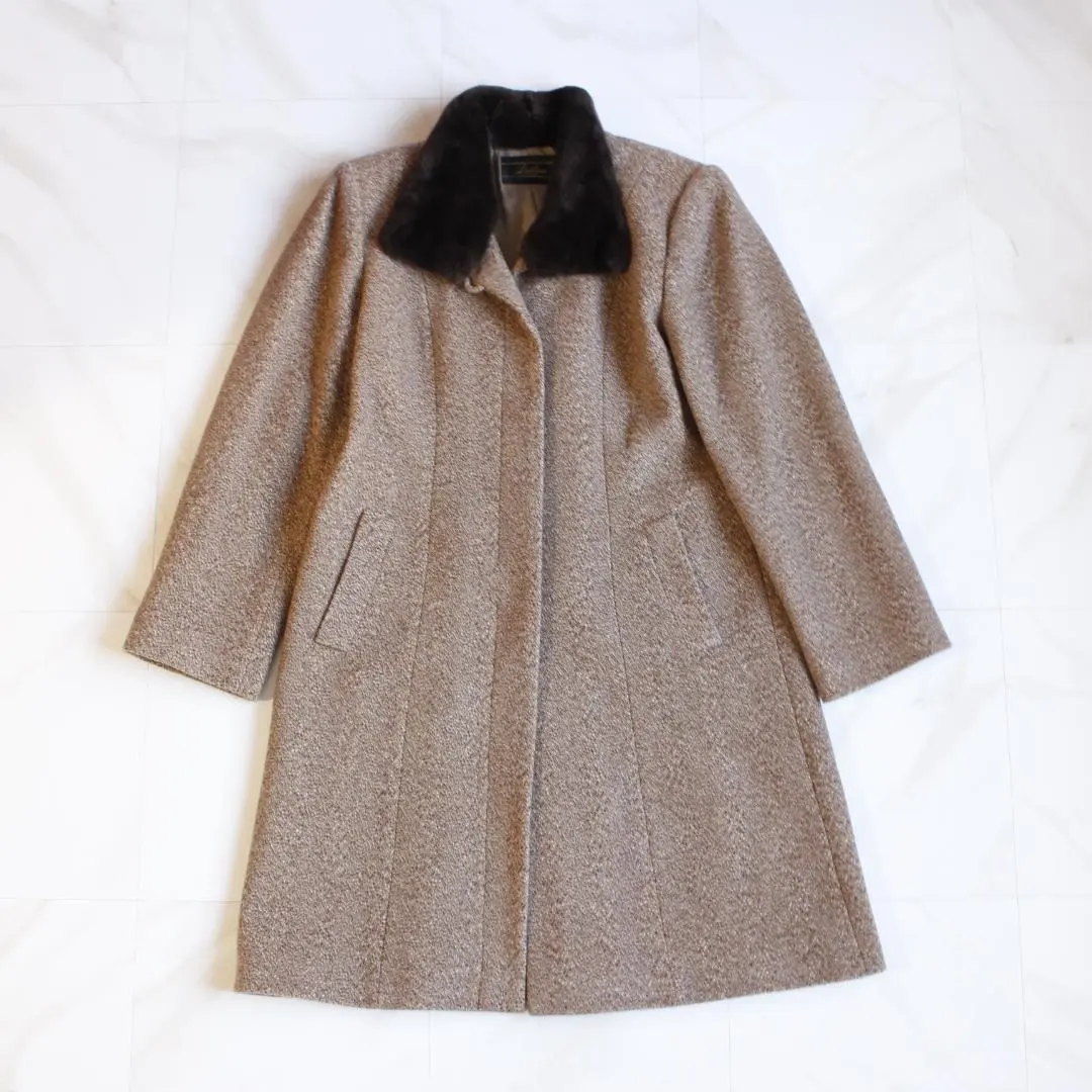 Thumbnail of 【Excellent Condition】Leilian 100% Cashmere Fur Coat L Size Beige