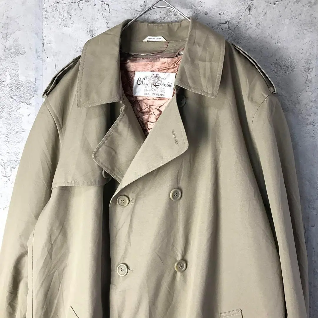 Thumbnail of A1645 Vintage Trench Coat Beige 90s Y2K with Liner