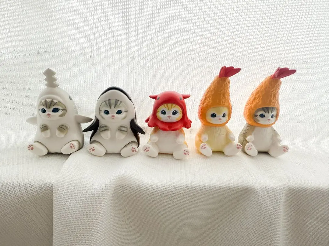 Thumbnail of Mofusand Figures: Shrimp, Shark, Dumbo Octopus, Marine Life Nyans