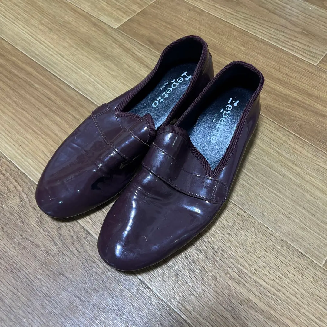 【美品】レペット マイケル エナメル ローファー ブラック38 Repetto 〇レペット repetto MICHAEL New size （ブラック