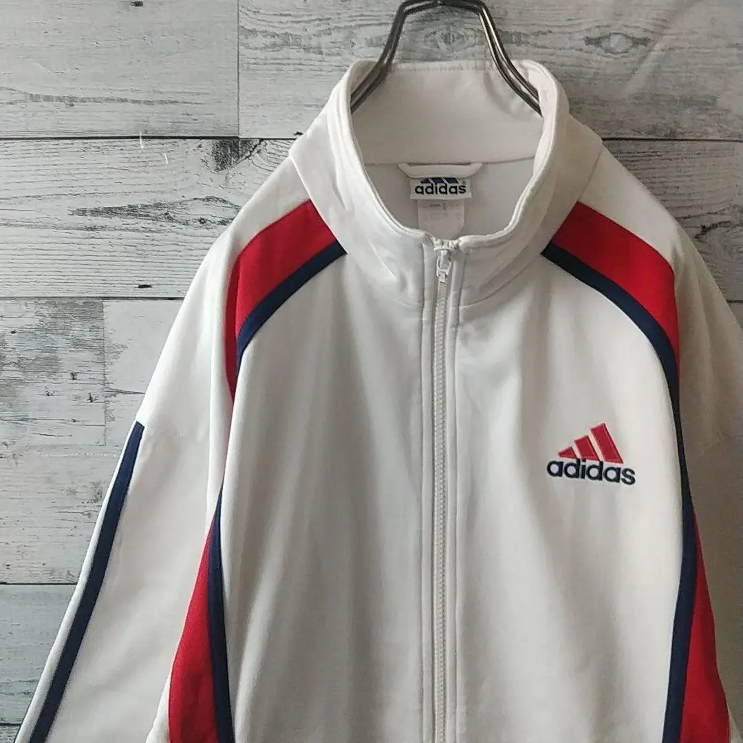 Thumbnail of Rare Design ☆ 90s Adidas Double-Sided Embroidered Track Jacket White L～XL