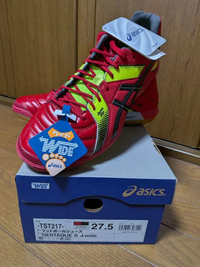 新品　値札付き　アシックス　デスタッキ　6 j-wide　　ワイド　フットサル 2025年最新】デスタッキ wideの人気アイテム - メルカリ