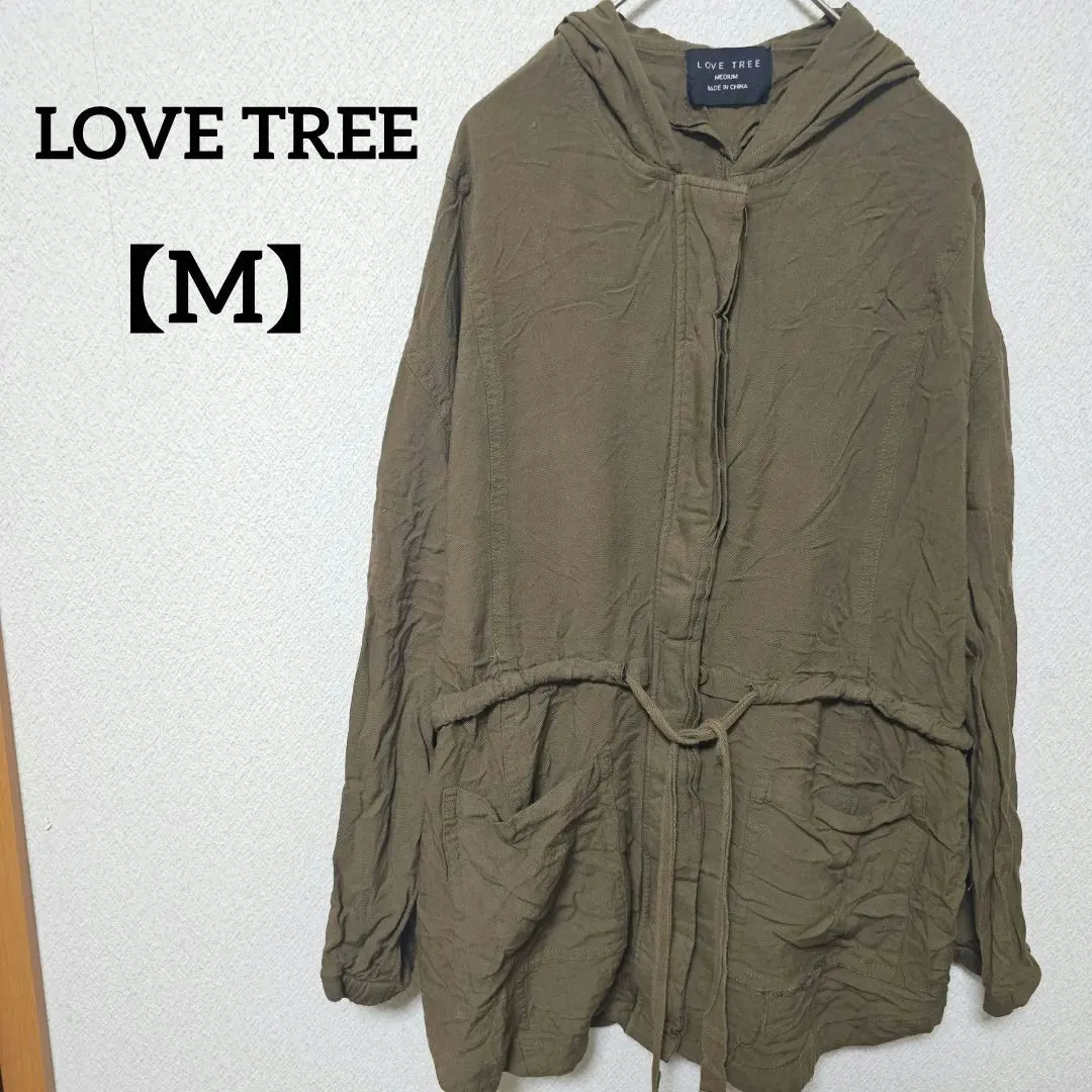 Thumbnail of LOVE TREE 【M】Hooded Jacket Olive Green Waist Adjustable